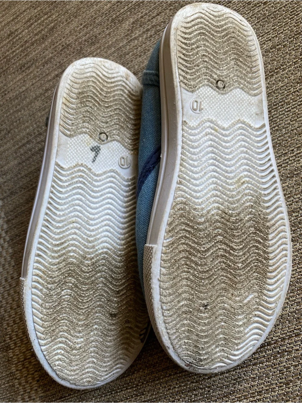 Children's size 10 'Good Vibes' Slip-On Canvas Shoes - Blue